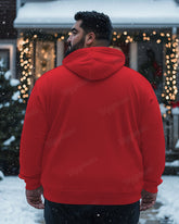 Big Guy's Christmas Santa Claus Cosplay Print Hoodie Sweatshirt